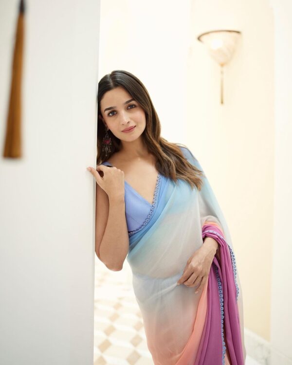 Alia Bhatt Georgette Saree