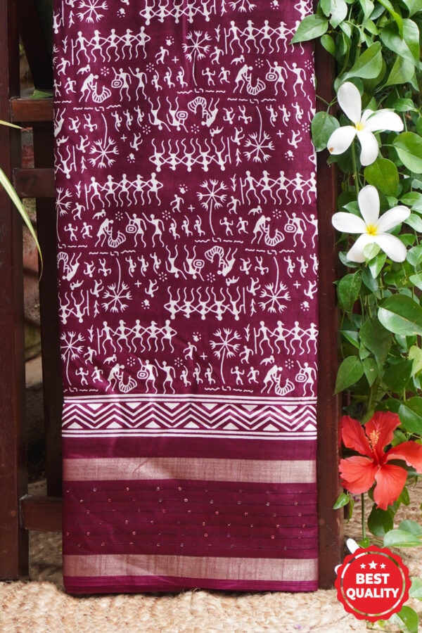 Dola Silk Sequence Border Saree