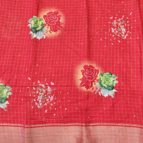 Dola Silk Checks Saree - Image 3