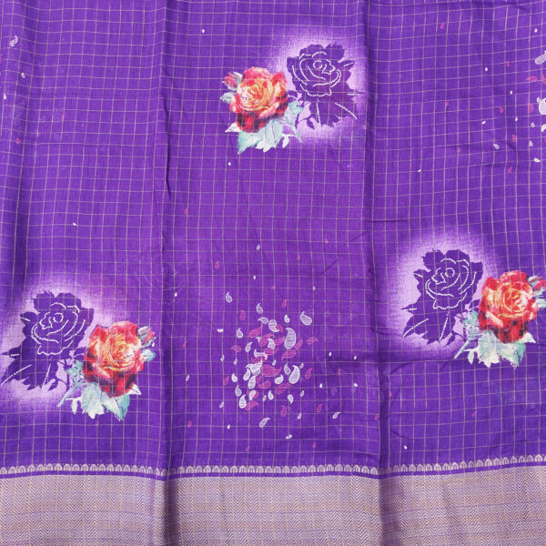 Dola Silk Checks Saree - Image 3