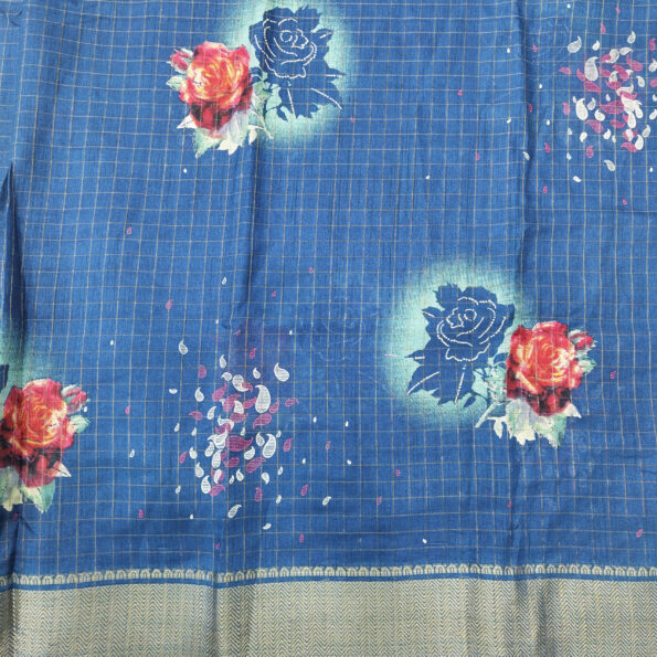 Dola Silk Checks Saree - Image 3
