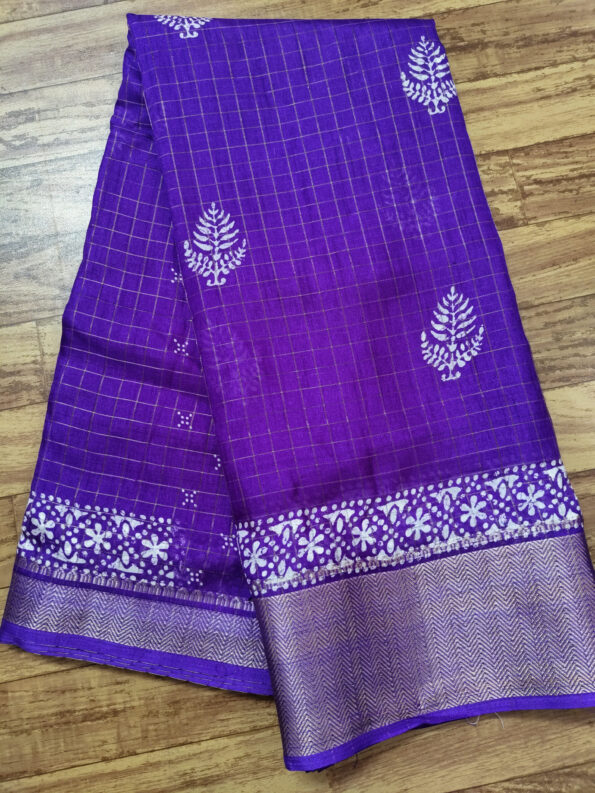 Dola Silk Batik Print Saree