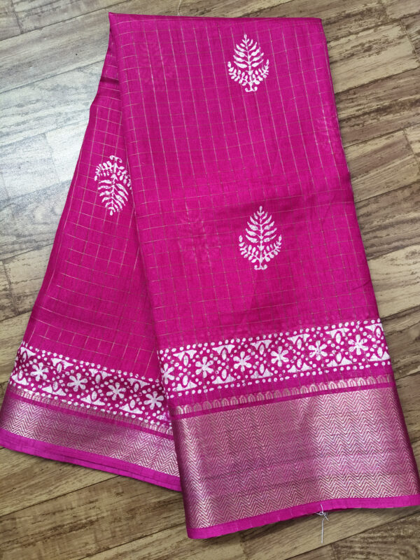 Dola Silk Batik Print Saree