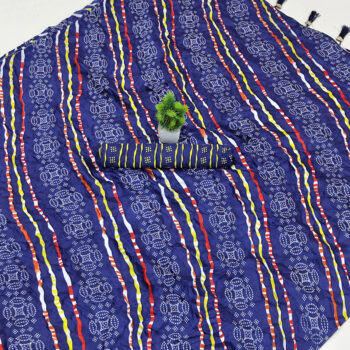 Moss Leheriya Printed Saree