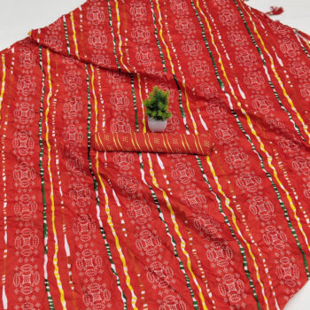 Moss Leheriya Printed Saree