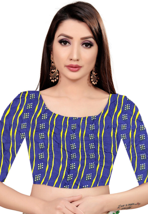 Moss Leheriya Printed Saree - Image 2