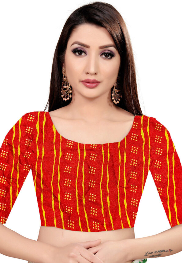 Moss Leheriya Printed Saree - Image 2