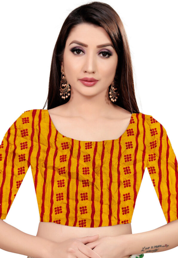 Moss Leheriya Printed Saree - Image 2