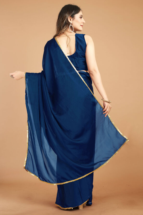 Rangoli Saree with Sequence Border - Image 3