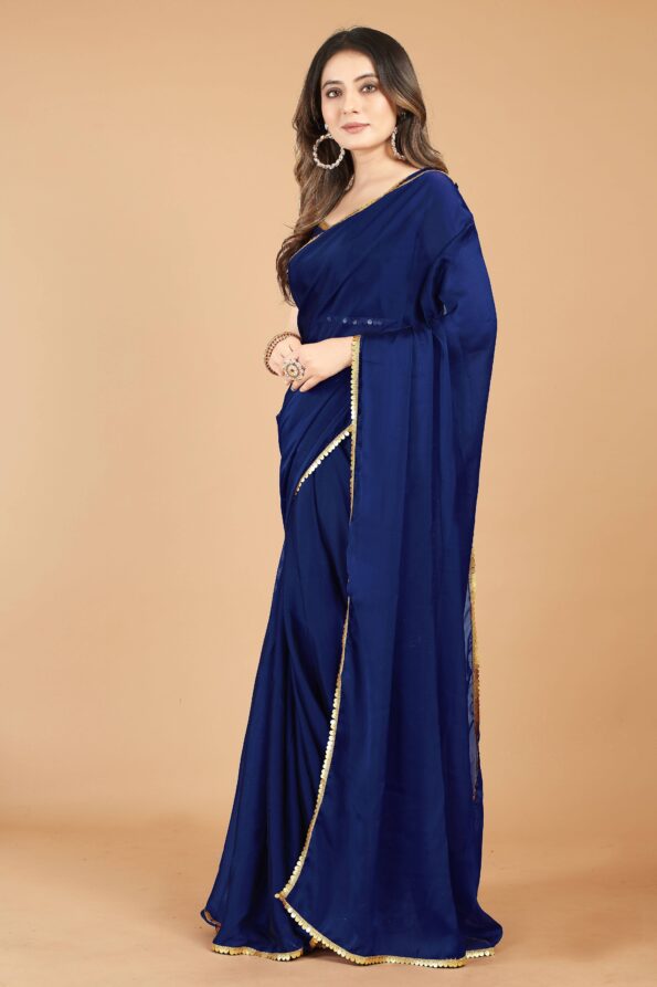 Rangoli Saree with Sequence Border - Image 2